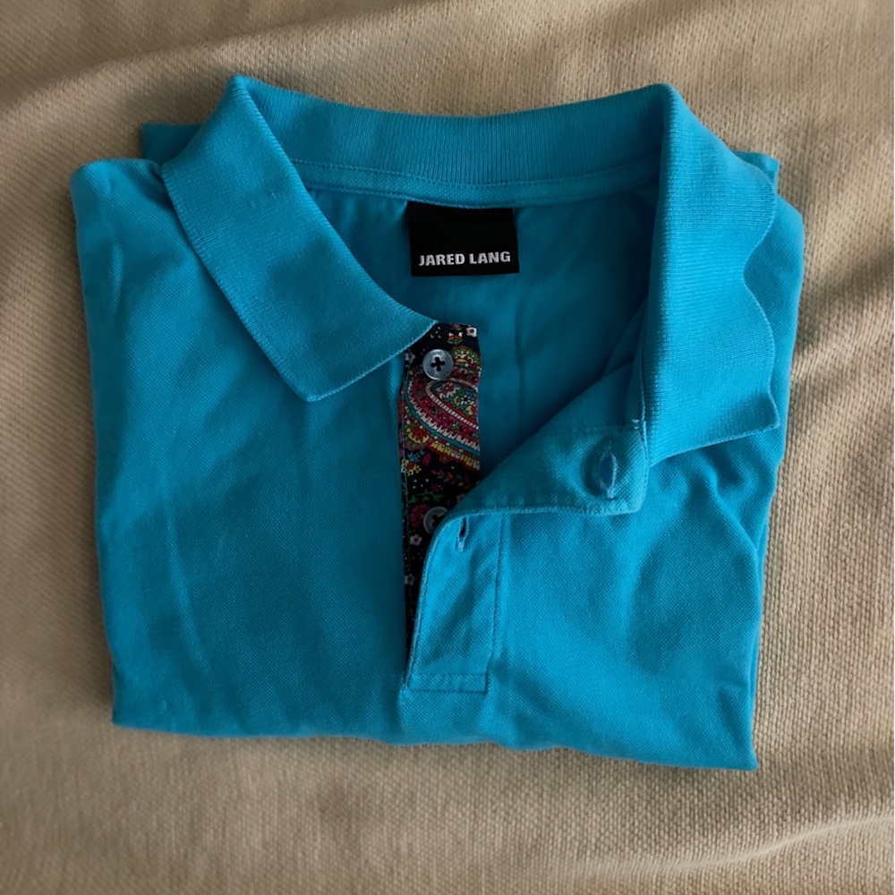 Jared Lang Polo Shirt Mens Med Short Sleeve